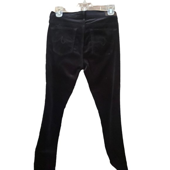Adriano Goldschmied Black Velour "The Legging-Super Skinny" Size 27R - Picture 4 of 6